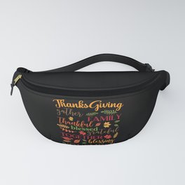 Thanksgiving Day Thankful Blessed Holiday Feast Fanny Pack