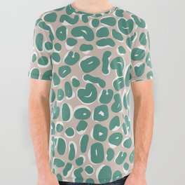 Leopard Print Abstractions – Mint All Over Graphic Tee