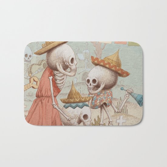 Mexican Skulls 3 Bath Mat