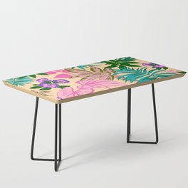 Tropical leaves pattern - Neon Coffee Table