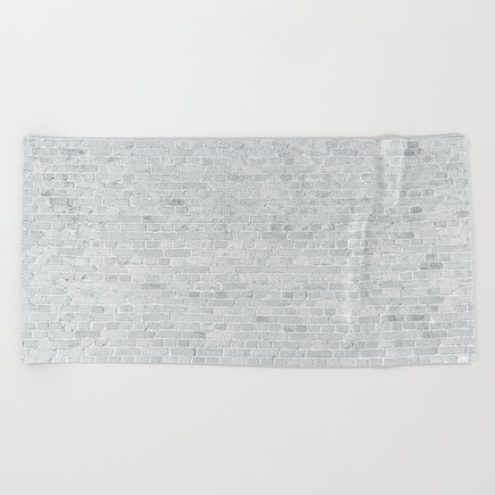 White Washed Brick Wall Stone Cladding Beach Towel