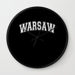 Warsaw City Capital of Poland Wall Clock