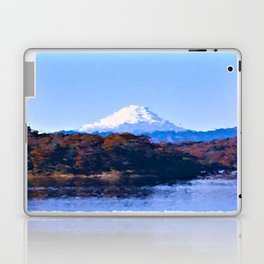 Fuji snow mountain Japan digital oil paint scenery  Laptop Skin