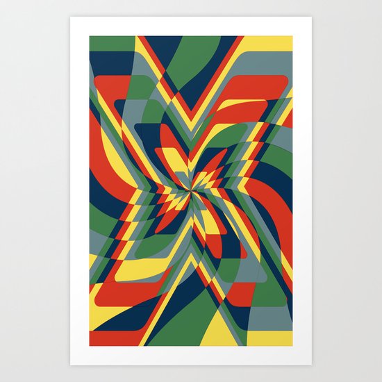 "X" stract (Available in the Society 6 Shop) Art Print