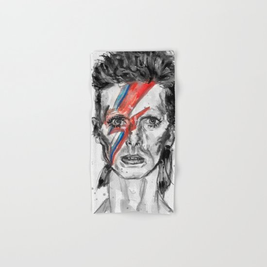 Bowie Inspired David in BW Hand & Bath Towel