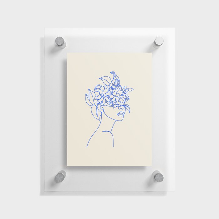 The Girl with the Flowers: Off-White Edition Floating Acrylic Print