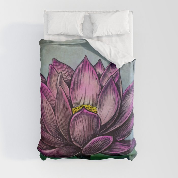 Lotus Flower Duvet Cover