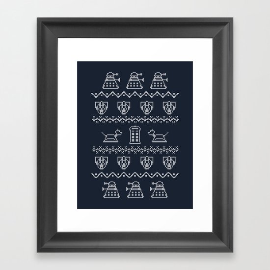 Timey Wimey Christmas Framed Art Print