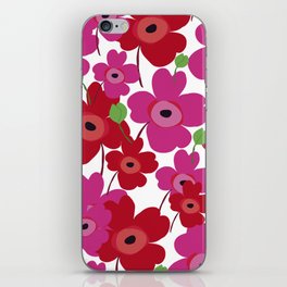 Graphic flowers:Royal red iPhone Skin