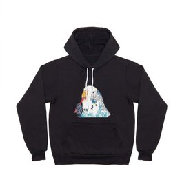  Budgie bird brushing teeth bath watercolor Hoody