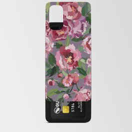 Happy peony lilac background Android Card Case