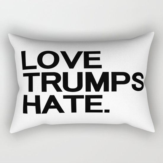 Love Trumps Hate Rectangular Pillow