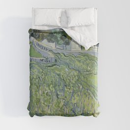 Impressionist Painting Vineyards at Auvers (1890) By Vincent Van Gogh Duvet Cover