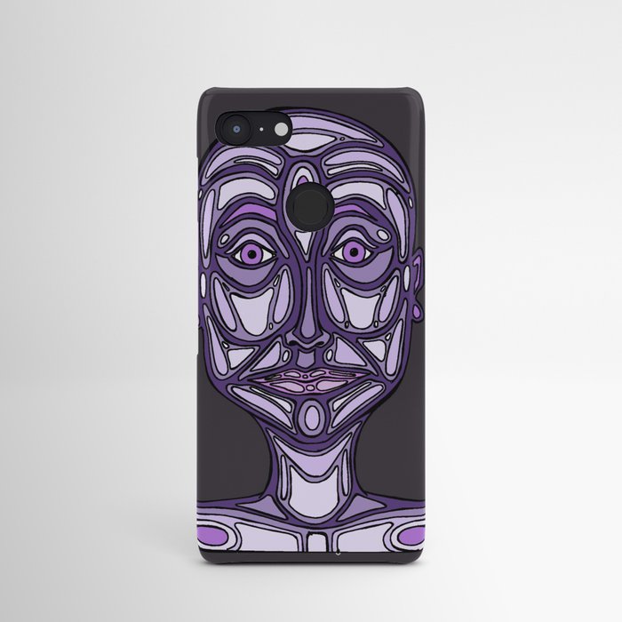 purple robot Android Case