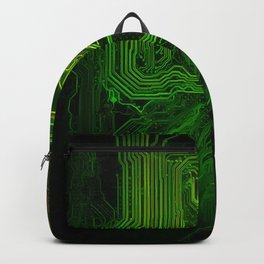 Green glowing circuit - by Brian Vegas Backpack