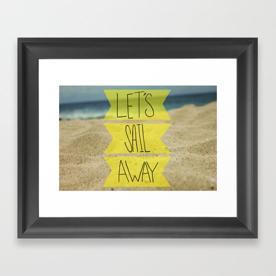 Let's Sail Away: Sandy Beach Framed Art Print