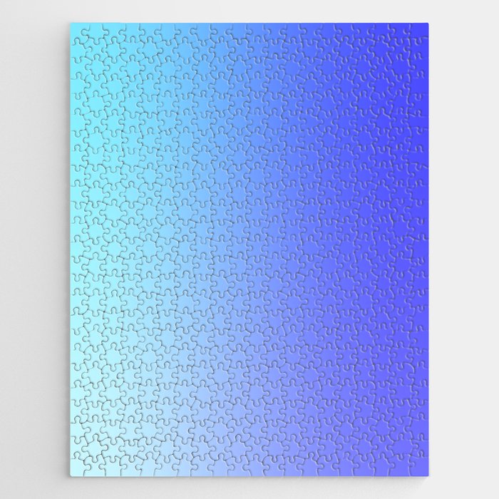 43 Blue Gradient 220506 Aura Ombre Valourine Digital Minimalist Art Jigsaw Puzzle