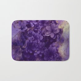 purple flowers Bath Mat
