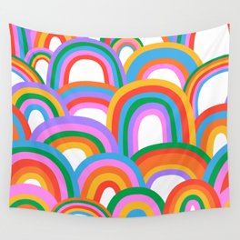 Diverse colorful rainbow seamless pattern illustration Wall Tapestry