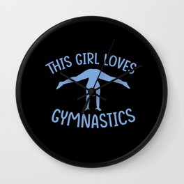 Gymnast This Girl Loves Gymnastics Handstand Gift Wall Clock