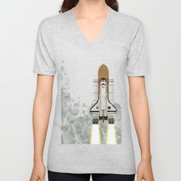 Space Shuttle NASA Launch V Neck T Shirt