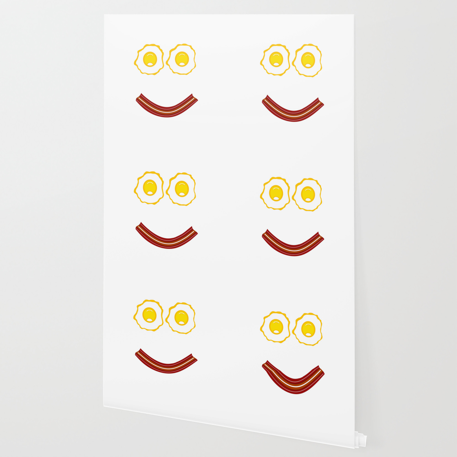 Bacon And Eggs Happy Face Wallpaper By Kathleensartoris Society6