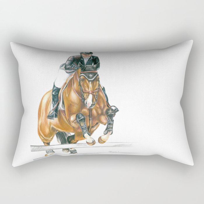Jumping Horse Rectangular Pillow
