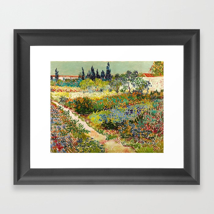 Garden at Arles by Vincent van Gogh, 1888 Framed Art Print