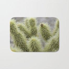 Yellow Cactus Up Close Bath Mat