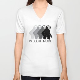 Sloth Mode V Neck T Shirt