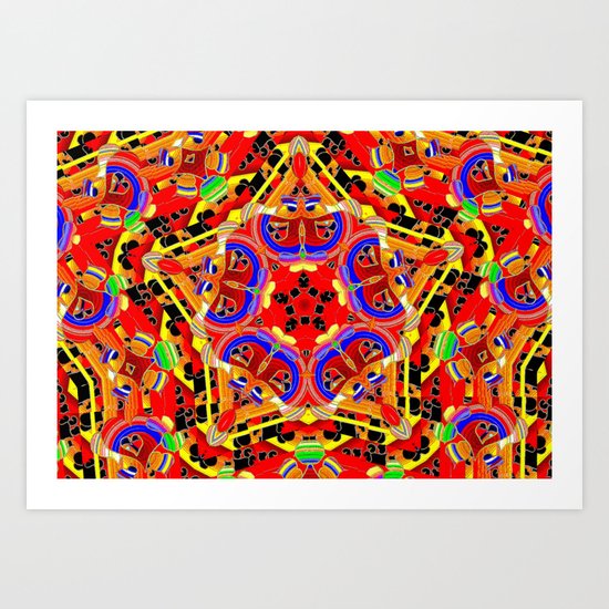 Star Hearts Art Print