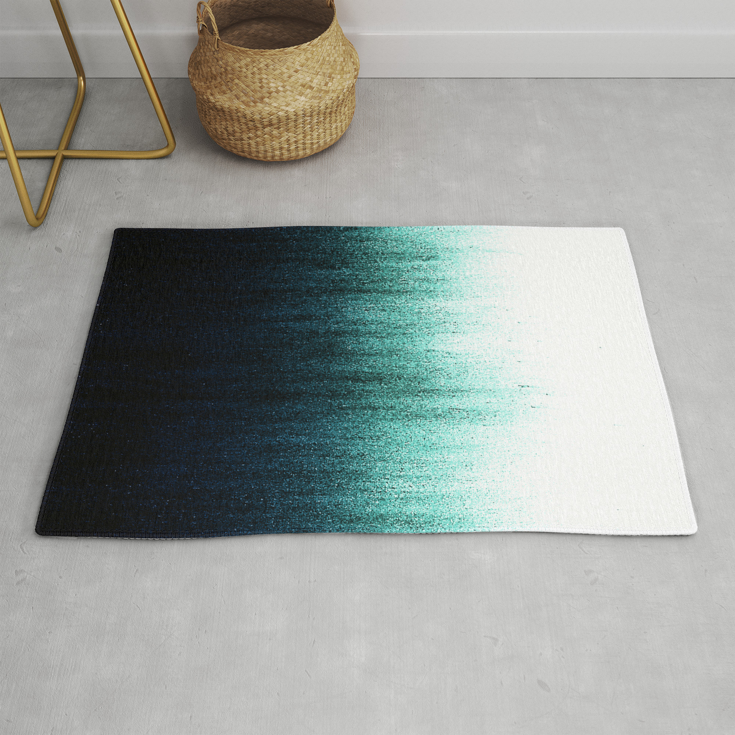 Teal Ombre Rug By Caitlinworkman Society6