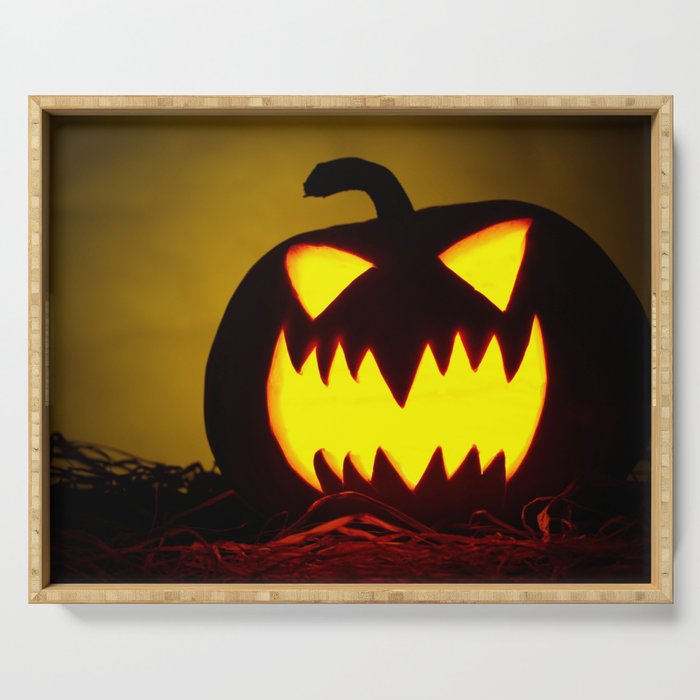 Angry Pumpkin Serving Tray
