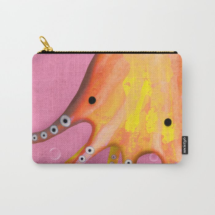 Octopus Orange Pink Ocean Carry-All Pouch