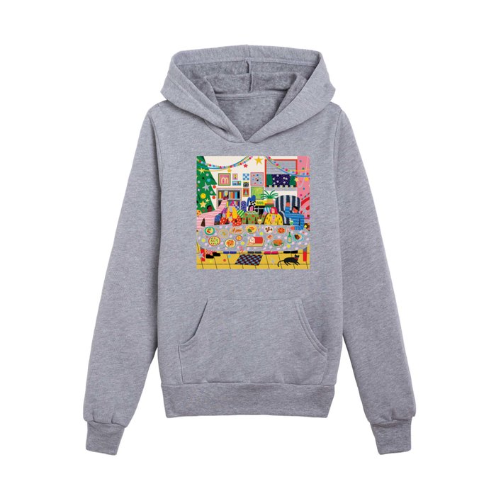 Cozy Christmas Party Kids Pullover Hoodie