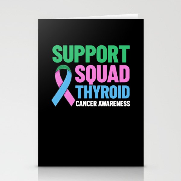 Thyroid Cancer Ribbon Awareness Survivor Stationery Cards