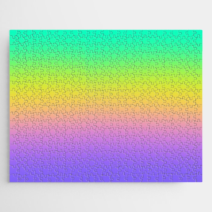 RAINBOW BRIGHT OMBRE COLORS Jigsaw Puzzle