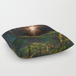 Sunlit Swedish Path Floor Pillow