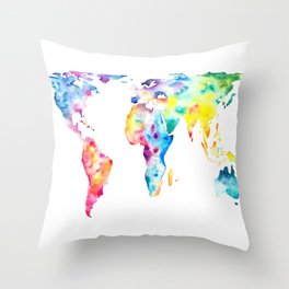 Gall–Peters projection Throw Pillow