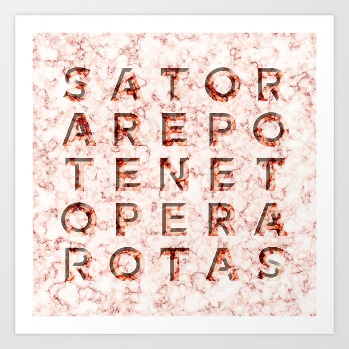 SATOR  AREPO  TENET  OPERA  ROTAS - Magic Spell Art Print