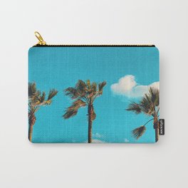 THREE PALMS Carry-All Pouch | Film, Beaches, Losangeles, Tropical, Color, Nature, Digital, California, Relax, Calm 