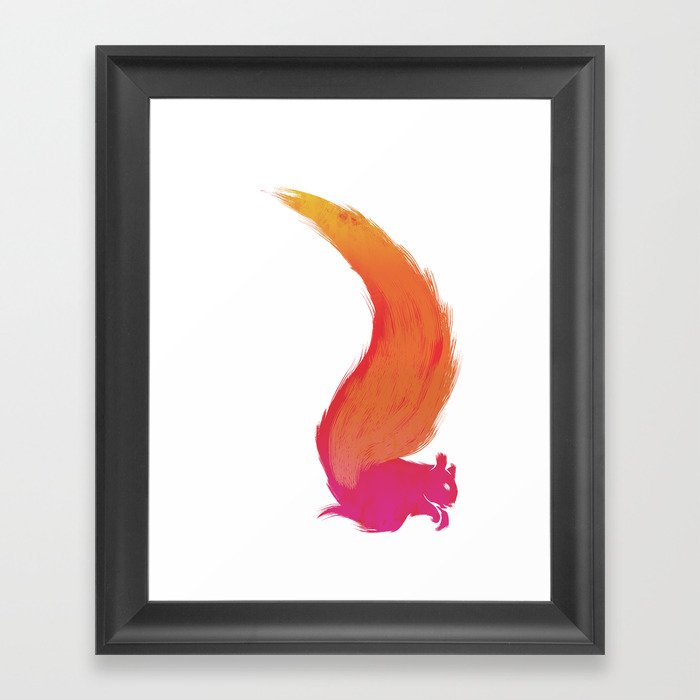 Fiery Squirrel Framed Art Print