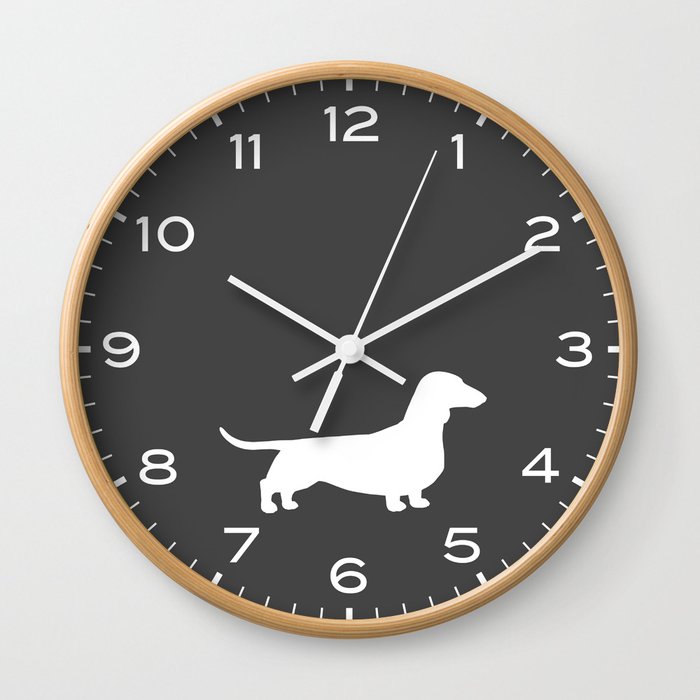 Dachshund Silhouette(s) Wiener Dog Wall Clock