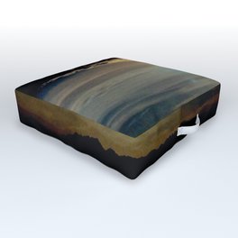 Mountain Tides Outdoor Floor Cushion | Color, Digital Manipulation, Mountain, Mtrainer, Placebo, Lake, Sunshine, Digital, Double Exposure, Dark 