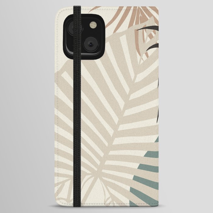 Minimal Tropical Palm Leaf Finesse #2 #tropical #decor #art #society6 iPhone Wallet Case