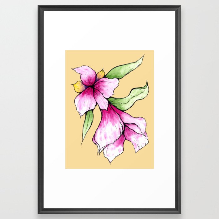 Pink Orchid Framed Art Print