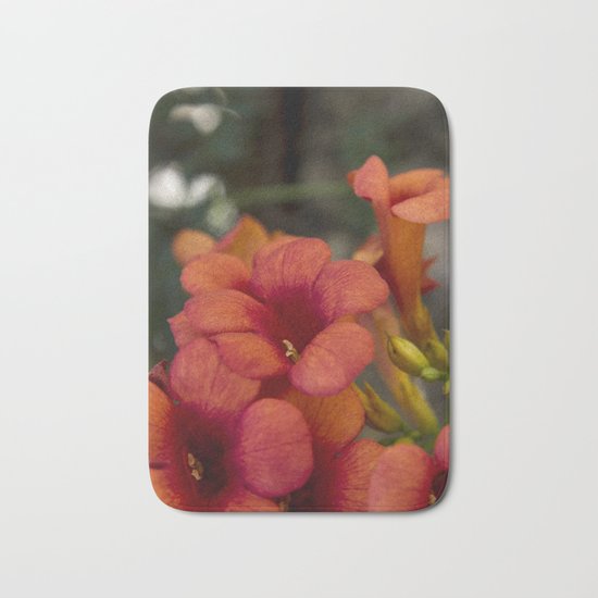 Bignonia Flowers. Photography . Bath Mat