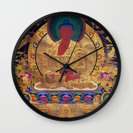 Amitabha Buddha Golden Shambala Thangka Wall Clock