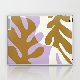 Abstract Matisse Organic Leaves Shapes \\ Lilac & Metallic Sunburst Laptop Skin