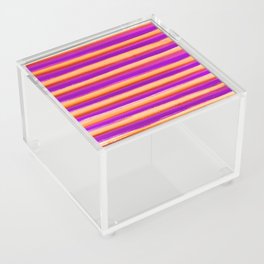 Sunset Paint Brush Stripes Acrylic Box